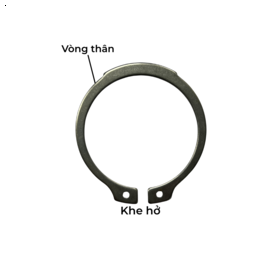 Phe Gài Trục Inox 316 DIN471 D45x1.75