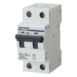 Thiết bị đóng cắt MCB Panasonic 2P - 240VAC / 415VAC - 6kA